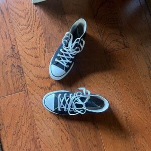 Black Platform Hightop Converse